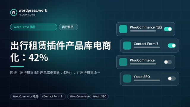 出行租赁插件产品库电商化:42%|WordPress 插件|出行租赁