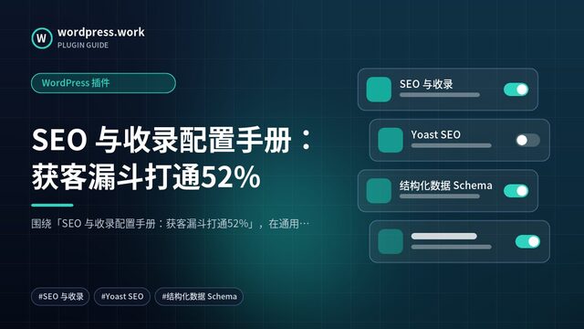 SEO 与收录配置手册:获客漏斗打通52%|WordPress 插件