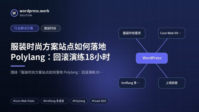 服装时尚方案站点如何落地 Polylang:回滚演练18小时|行业解决方案|服装时尚