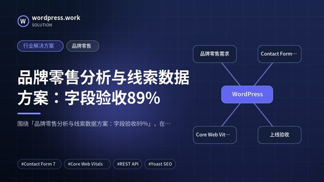 品牌零售分析与线索数据方案：字段验收89%｜行业解决方案｜品牌零售