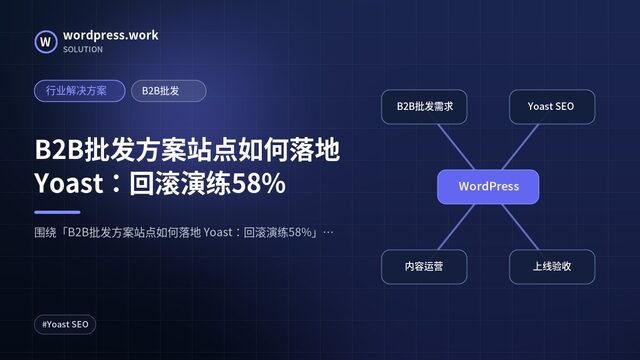 B2B批发方案站点如何落地 Yoast:回滚演练58%|行业解决方案|B2B批发