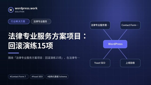 法律专业服务方案项目:回滚演练15项|行业解决方案|法律专业服务