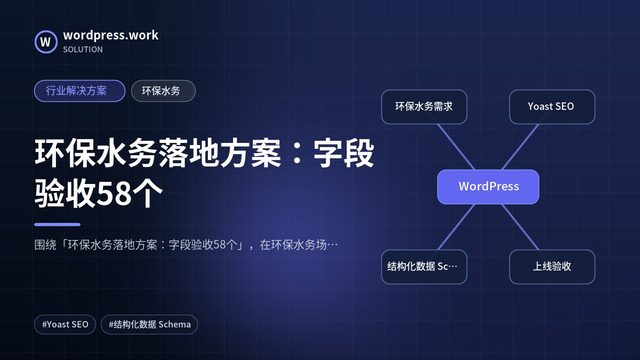 环保水务落地方案:字段验收58个|行业解决方案|环保水务