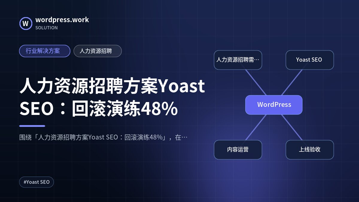 人力资源招聘方案Yoast SEO：回滚演练48%｜行业解决方案｜人力资源招聘