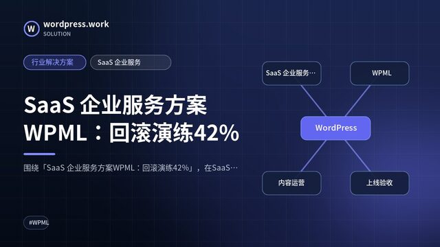 SaaS 企业服务方案WPML:回滚演练42%|行业解决方案|SaaS 企业服务