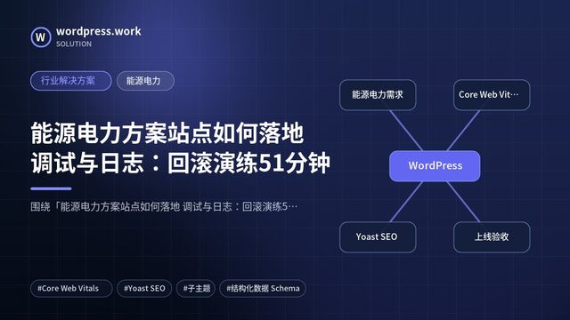 能源电力方案站点如何落地 调试与日志：回滚演练51分钟｜行业解决方案｜能源电力