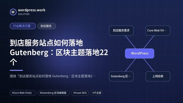 到店服务站点如何落地 Gutenberg:区块主题落地22个|行业解决方案|到店服务