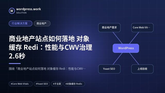 商业地产站点如何落地 对象缓存 Redi:性能与CWV治理2.6秒|行业解决方案|商业地产