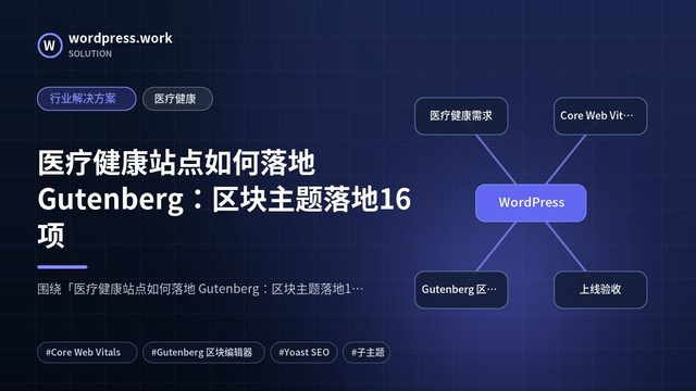 医疗健康站点如何落地 Gutenberg:区块主题落地16项|行业解决方案|医疗健康