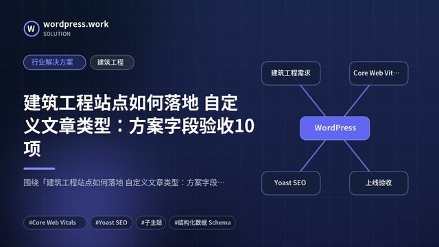 建筑工程站点如何落地 自定义文章类型:方案字段验收10项|行业解决方案|建筑工程