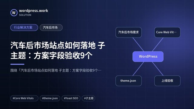汽车后市场站点如何落地 子主题:方案字段验收9个|行业解决方案|汽车后市场