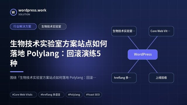 生物技术实验室方案站点如何落地 Polylang:回滚演练5种|行业解决方案|生物技术实验室