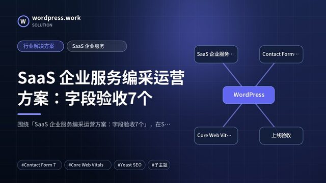 SaaS 企业服务编采运营方案:字段验收7个|行业解决方案|SaaS 企业服务