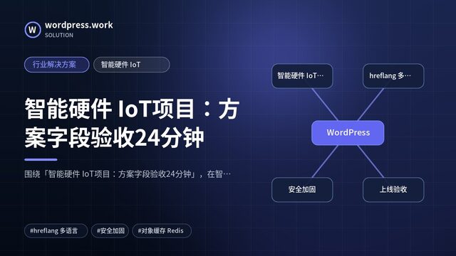 智能硬件 IoT项目：方案字段验收24分钟｜行业解决方案｜智能硬件 IoT