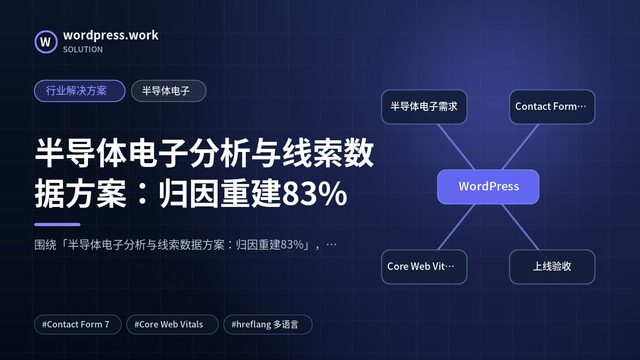 半导体电子分析与线索数据方案：归因重建83%｜行业解决方案｜半导体电子