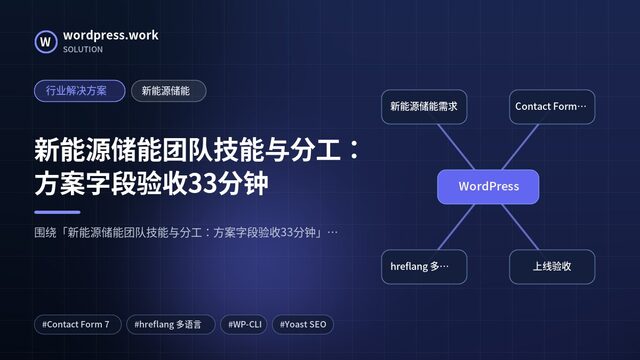 新能源储能团队技能与分工：方案字段验收33分钟｜行业解决方案｜新能源储能