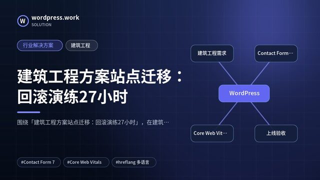 建筑工程方案站点迁移:回滚演练27小时|行业解决方案|建筑工程