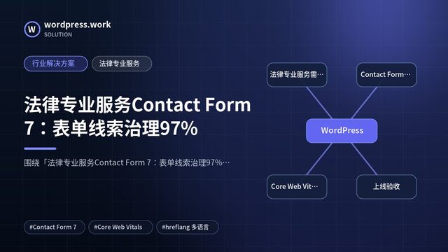 法律专业服务Contact Form 7:表单线索治理97%|行业解决方案|法律专业服务