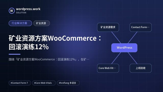 矿业资源方案WooCommerce：回滚演练12%｜行业解决方案｜矿业资源