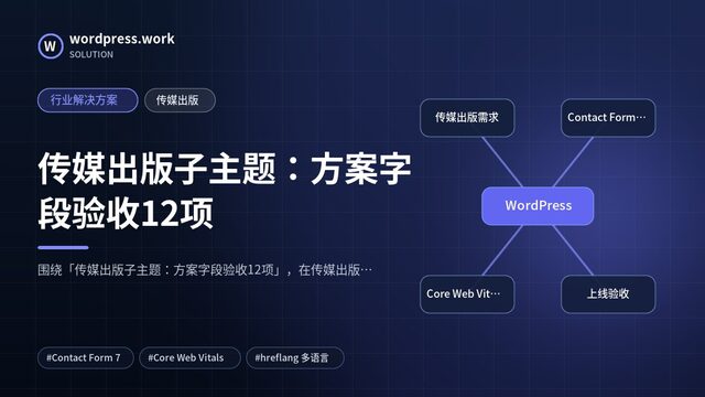 传媒出版子主题:方案字段验收12项|行业解决方案|传媒出版