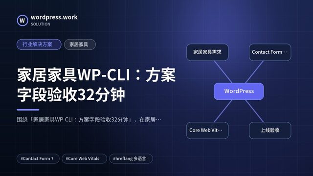 家居家具WP-CLI:方案字段验收32分钟|行业解决方案|家居家具