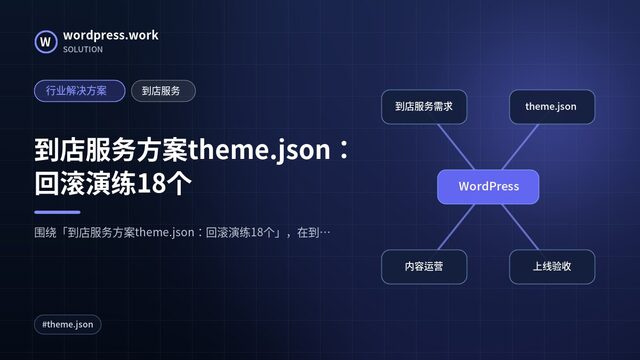 到店服务方案theme.json:回滚演练18个|行业解决方案|到店服务