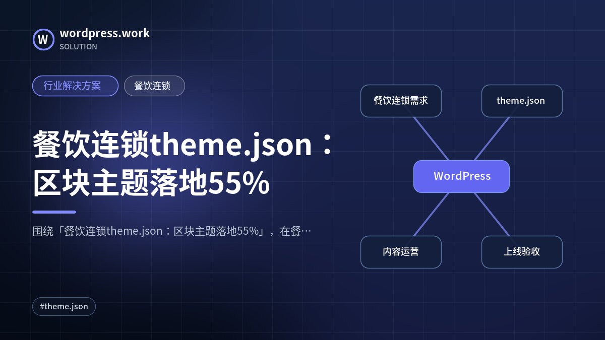 餐饮连锁theme.json:区块主题落地55%|行业解决方案|餐饮连锁