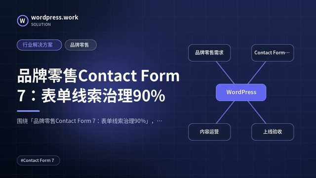 品牌零售Contact Form 7:表单线索治理90%|行业解决方案|品牌零售