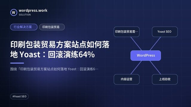 印刷包装贸易方案站点如何落地 Yoast：回滚演练64%｜行业解决方案｜印刷包装贸易