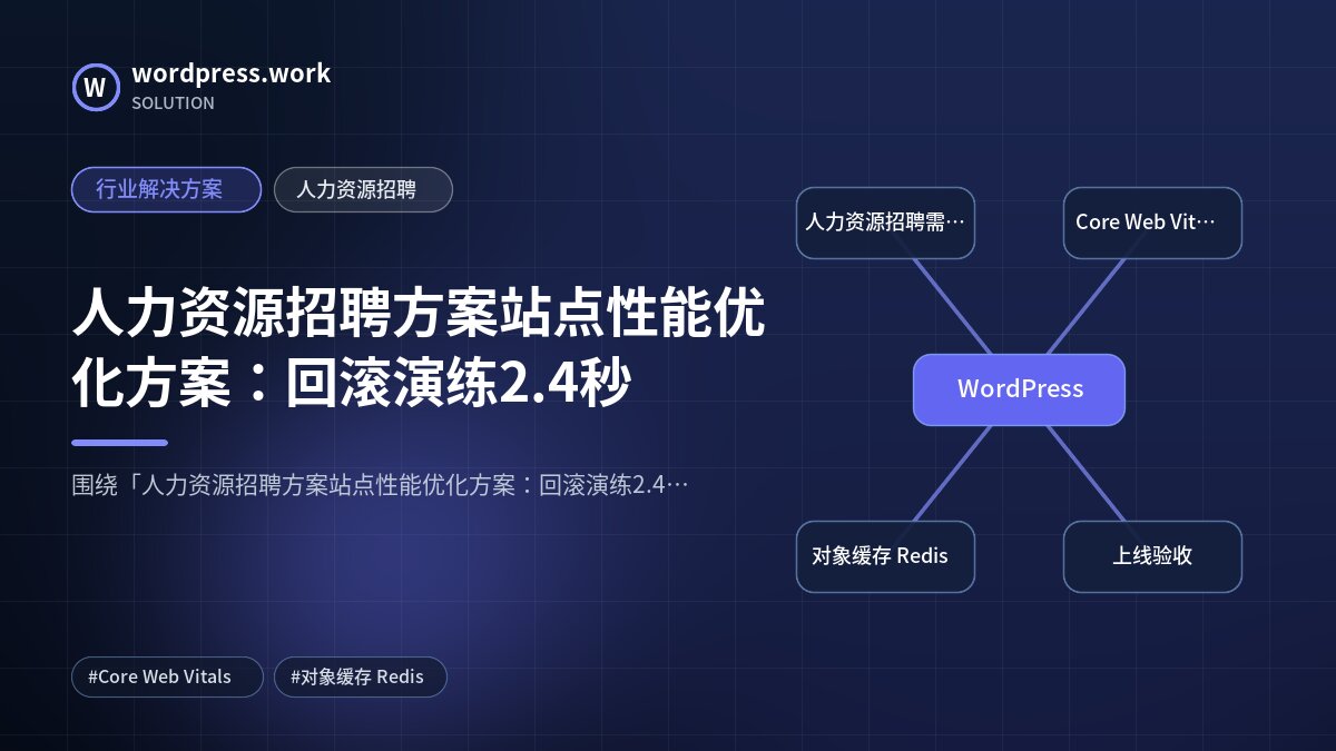 人力资源招聘方案站点性能优化方案:回滚演练2.4秒|行业解决方案|人力资源招聘