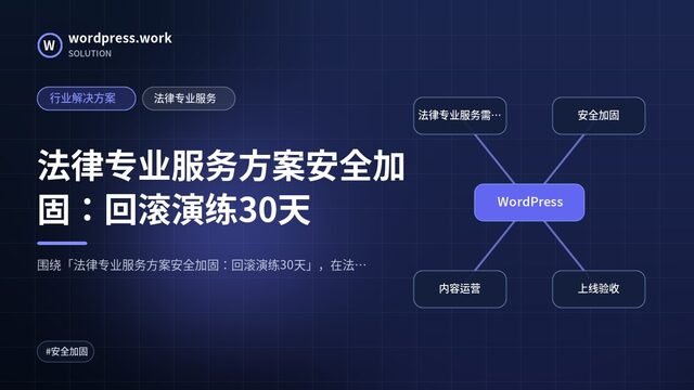 法律专业服务方案安全加固:回滚演练30天|行业解决方案|法律专业服务