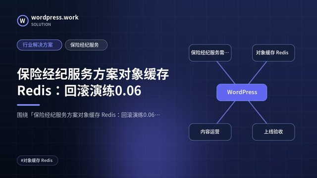保险经纪服务方案对象缓存 Redis:回滚演练0.06|行业解决方案|保险经纪服务