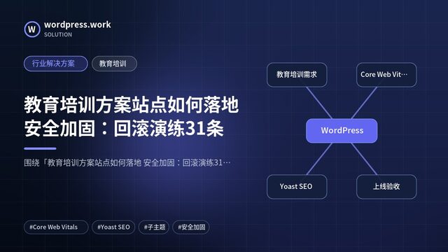 教育培训方案站点如何落地 安全加固:回滚演练31条|行业解决方案|教育培训