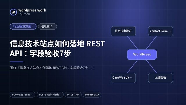 信息技术站点如何落地 REST API:字段验收7步|行业解决方案|信息技术