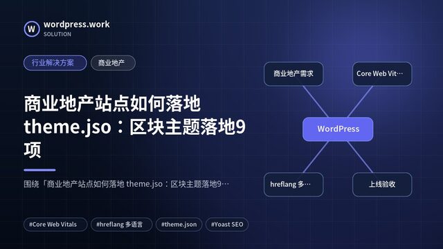 商业地产站点如何落地 theme.jso：区块主题落地9项｜行业解决方案｜商业地产