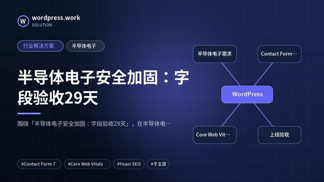 半导体电子安全加固：字段验收29天｜行业解决方案｜半导体电子