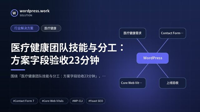 医疗健康团队技能与分工:方案字段验收23分钟|行业解决方案|医疗健康