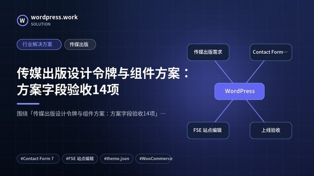 传媒出版设计令牌与组件方案:方案字段验收14项|行业解决方案|传媒出版