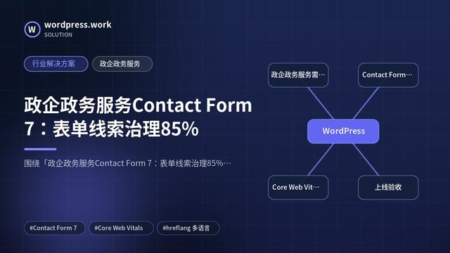 政企政务服务Contact Form 7：表单线索治理85%｜行业解决方案｜政企政务服务