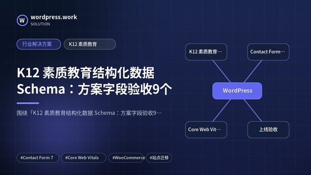 K12 素质教育结构化数据 Schema:方案字段验收9个|行业解决方案|K12 素质教育