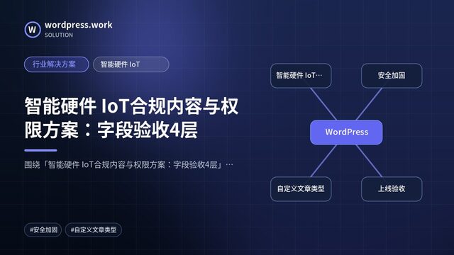 智能硬件 IoT合规内容与权限方案:字段验收4层|行业解决方案|智能硬件 IoT