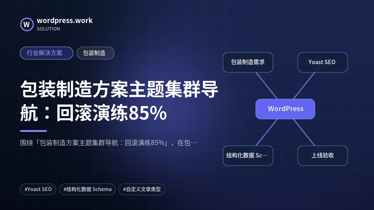 包装制造方案主题集群导航:回滚演练85%|行业解决方案|包装制造