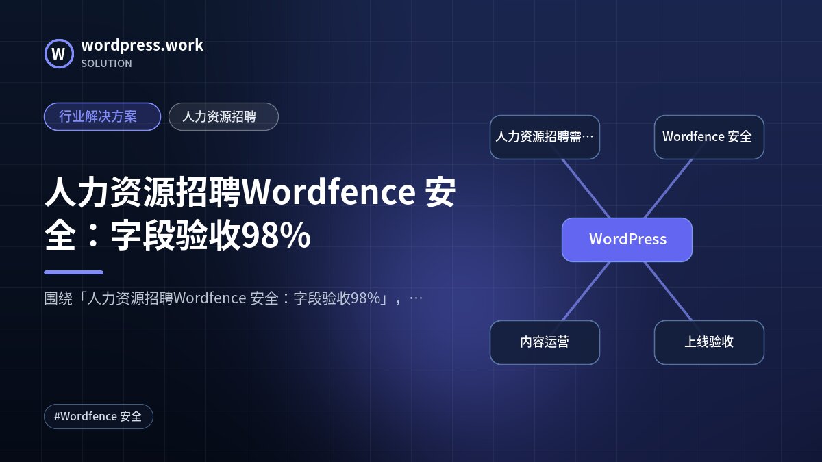 人力资源招聘Wordfence 安全:字段验收98%|行业解决方案|人力资源招聘