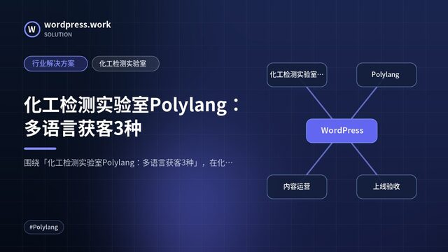 化工检测实验室Polylang:多语言获客3种|行业解决方案|化工检测实验室