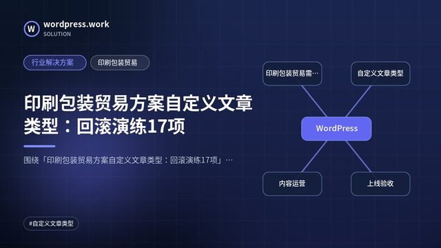 印刷包装贸易方案自定义文章类型:回滚演练17项|行业解决方案|印刷包装贸易