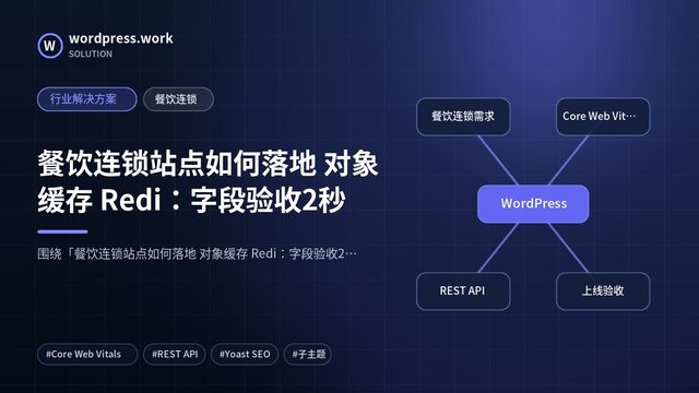 餐饮连锁站点如何落地 对象缓存 Redi:字段验收2秒|行业解决方案|餐饮连锁
