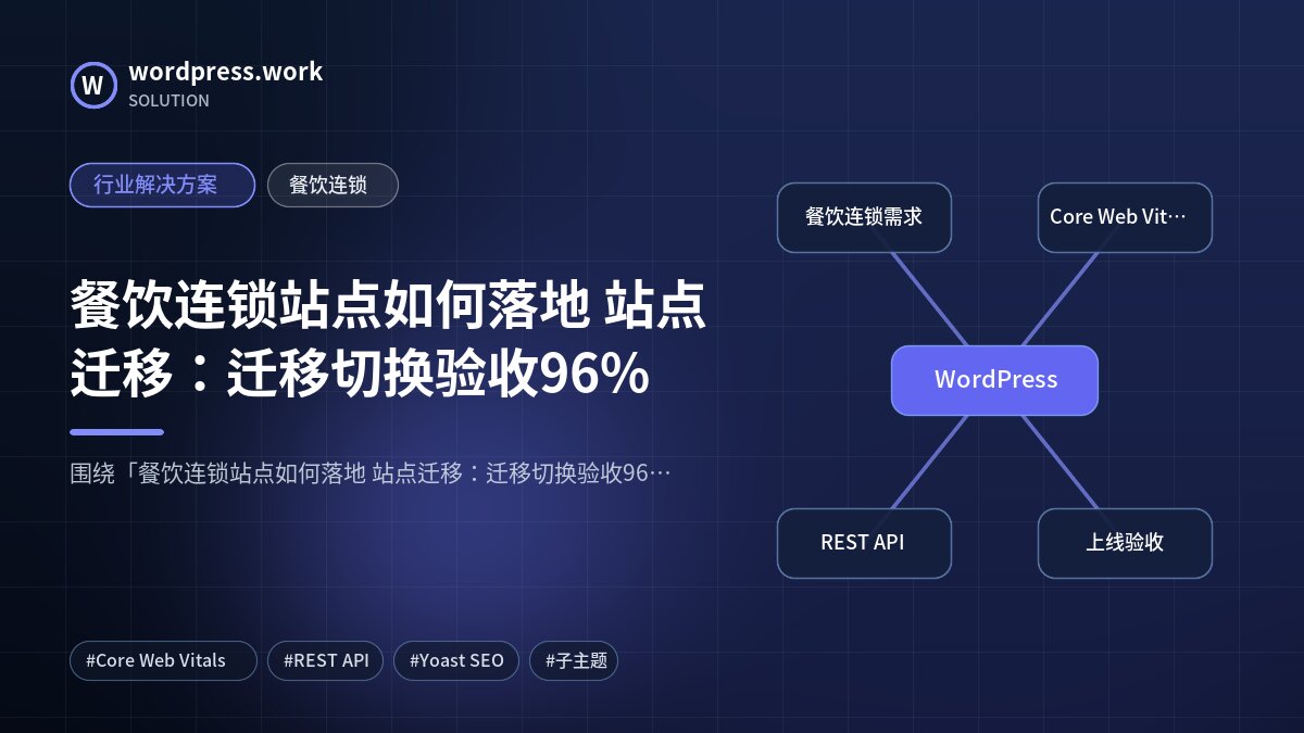 餐饮连锁站点如何落地 站点迁移:迁移切换验收96%|行业解决方案|餐饮连锁