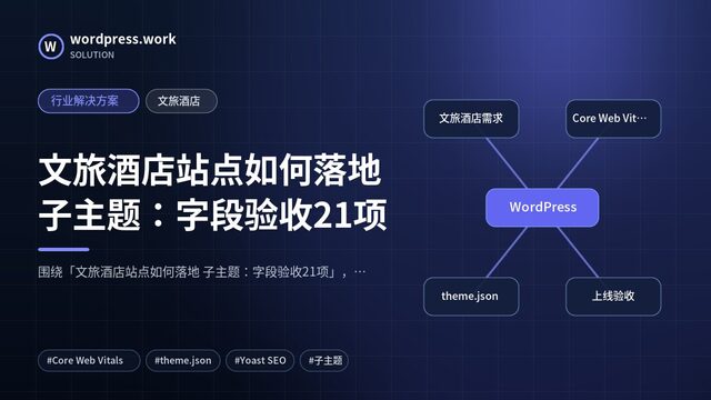 文旅酒店站点如何落地 子主题:字段验收21项|行业解决方案|文旅酒店
