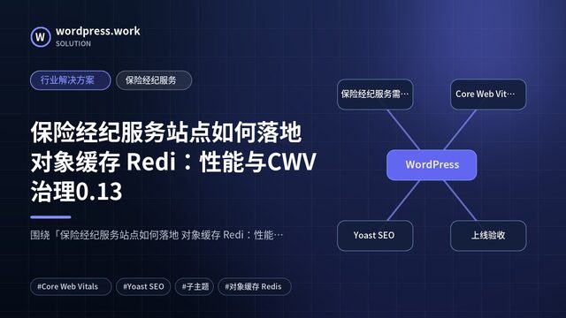 保险经纪服务站点如何落地 对象缓存 Redi:性能与CWV治理0.13|行业解决方案|保险经纪服务