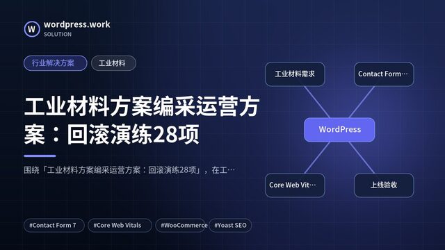 工业材料方案编采运营方案:回滚演练28项|行业解决方案|工业材料
